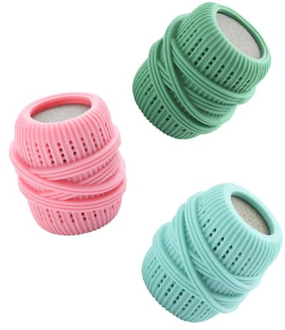 VICASKY Laundry Washing Balls and Dryer Balls 3pcs Set, TPE and Sponge Material, Anti-Tangle and Anti-Knot for Washing Machine and Clothes Dryer, Household Laundry Care Random Color