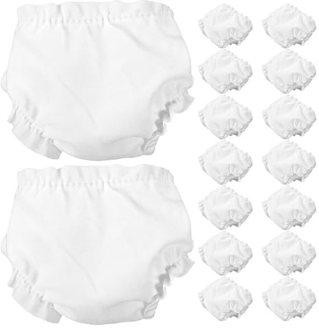 Toddmomy 20 Pañales Muñeca Ropa Interior De Muñeca Reutilizable Y Lavable Accesorios para Muñecas Reborn Y Bebé Juego De Simulación para Casa De Muñecas 2.75 X 2.75 X 0.03 in