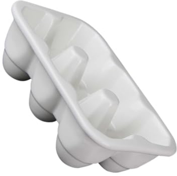 CHICAMPERA Vassoio Portauova in Ceramica Da 6 Posti, Contenitore Resistente e Compatto Per Frigorifero, Protezione Antiscivolo Per Conservazione Sicura in Cucina