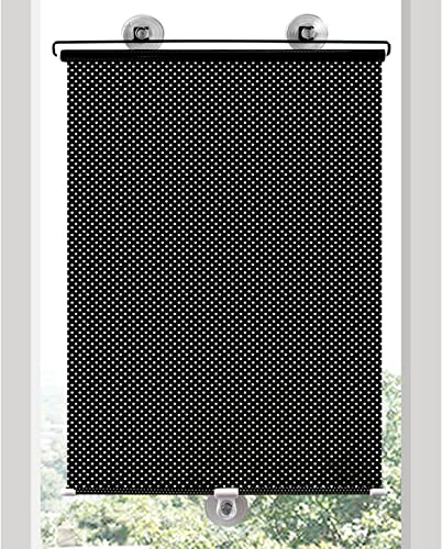 MXLDZHLW Suction Cup Roll Up Shades, Finestra Blackout Roller Shades, Tende a Rulli Ombrellone, Senzarforaziblackout Roll Up Tende, Tende 45X125 / 58X125Cm/Nero/58 * 125Cm / 23 * 49In