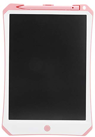 Tavoletta LCD da 11 pollici, Blocco da disegno grafico elettronico, Lavagna promemoria riutilizzabile per bambini con stilo anti-smarrimento, Display a sette colori per uso (Rosa Bianco)