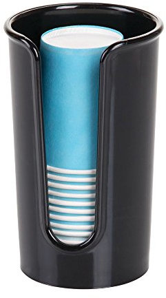 InterDesign Klarheit Cosmetics Make Up Baumwolle Pads Spender Tassensüender schwarz