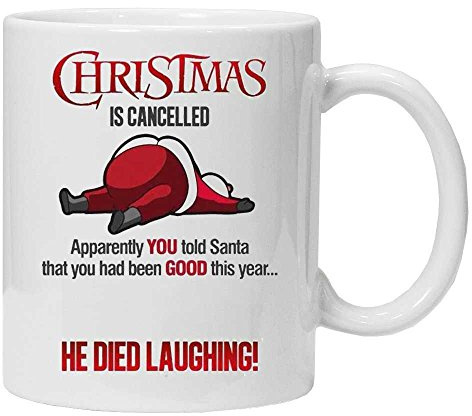 Kaffeetasse Geschenk für Weihnachten 'Weihnachten Ist storniert' - Becher/Mug als witziges Geschenk/Lustige und Originelle Geschenke/Tee-Kaffeetasse inkl. Geschenkbox