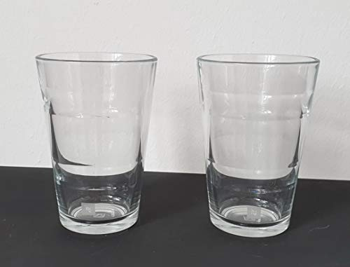 Nespresso Lot de 2 Grands Verres de Recettes (Environ 480 ML) en Verre trempé.