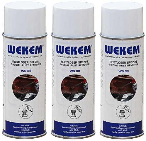 Wekem 3er Sparpack 400ml Hochleistungs Rostlöser MoS² WS38-400