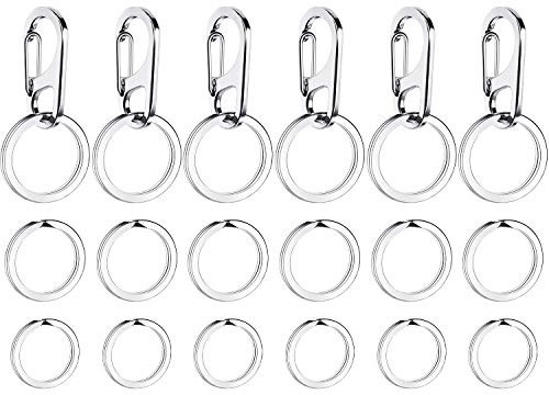 6 Set Clip per Cane Clip Tag ID dell'Animale Domestico con Anelli Durevoli per Gatti Cani Collari