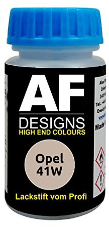 Alex Flittner Designs Lackstift für Opel COOL BEIGE metallic 41W | Lackstift geeignet für Farbcode: 41W und Farbname: COOL BEIGE metallic