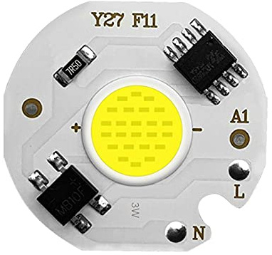EXMOCIS 5pcs Cob LED Chip luci Spotlight Lampada 220V Smart 3W 5W 7W 9W 10W Lampada 12W per floodlight rettangolare Nessuna necessità-Y27 12W._bianco caldo