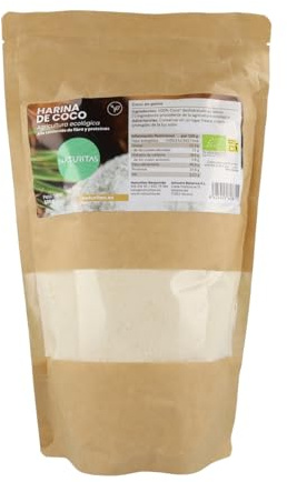 Harina de coco Bio | 500 g | Naturitas Essentials | Rica en fibra apta keto | 100% Coco* deshidratado en polvo | Harinas