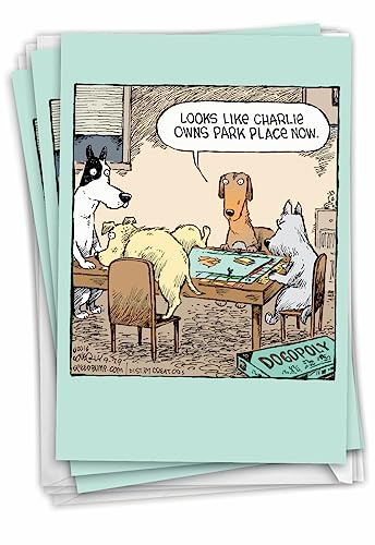 NobleWorks 3 Birthday Card Pack Funny Board Dogopoly Birthday C3986BDG-C3x1