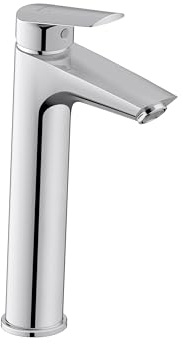 Duravit No.1 Mitigeur monocommande de lavabo, Robinet lavabo, Taille L (hauteur de sortie 203 mm), lavabo salle de bain, Robinet salle bain, Robinet à économie d'eau (MinusFlow), robinetterie, chromé
