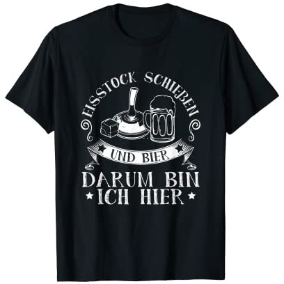 Stockschießen Bier Eisstock Eisstockschießen Stockschütze T-Shirt