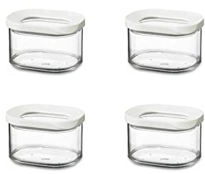 Mepal 4-tlg Vorratsdosen Spar-Set Modula 175 ml Weiß Vorratsdose Frischhaltedose - ideal für die Aufbewahrung von trockenen Lebensmitteln