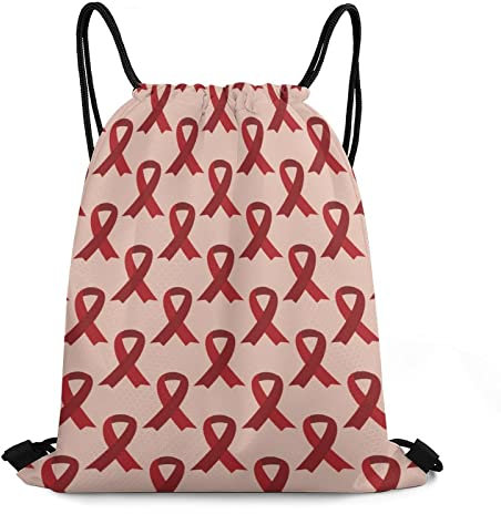 385 Rucksack Mit Kordelzug Welt Aids Tag Im Dezember Turnbeutel Wasserdichte Turnbeutel Für Damen Erwachsene Gymnastikbeutel, Für Reisen, Schwimmen, Yoga