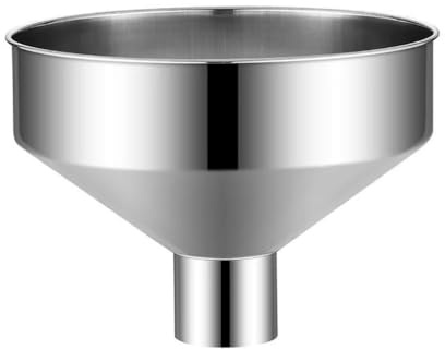 LOGSEE Embudo Grande de Acero Inoxidable 40cm Embudo de Cocina de Acero Inoxidable para transferir líquidos, Especias, Ingredientes Secos en Polvo