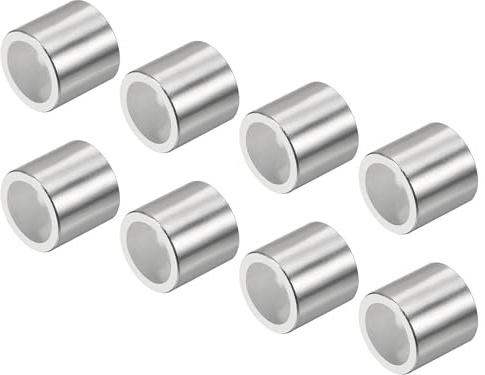 M METERXITY 8 Pack Spacers - Inline Axle Bearing Spacer Washers Aluminum Hardware, Apply to Roller Skating/Outdoors (8mm ID, Silver)