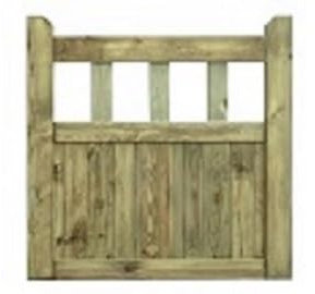 Wooden Garden Gate Pedestrian Gate Wooden Pressure Treated 3ft 90cm (90cm High x 90cm Wide x 5cm Deep)