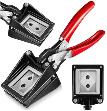iFutniew Máquina Cortadora de Fotografías de Pasaporte de Mano, Máquina Troqueladora de Identificación con Fotografía, Perforadora Adecuada para Oficina (1,4 Pulgadas X 1,8 Pulgadas)