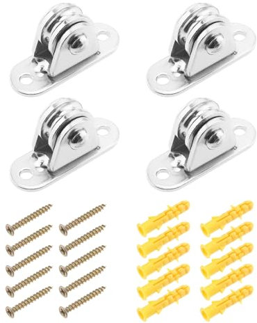 LT Easiyl Metall-Riemenscheiben, Blockdurchmesser 25 mm, mit Kugellager-Riemenscheiben, verstellbarer Winkel, Richtungsrolle mit Schrauben, Set für Sonnendach, DIY-Kits, 4 Stück