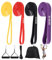 FAOKZE Lot de 4 Bandes de résistance avec ancrage de Porte, poignée, Sac de Transport, Bandes de résistance pour Fitness, étirement, Yoga, Musculation, Pilates