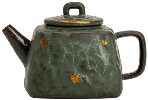 Old Rock Mud Teapot Vintage Tea Set - Tea Kettle Chinese Teapot Home Bronze Glaze Tea Brewer Loose Leaf Tea Steeper Coffee Pot Infuser