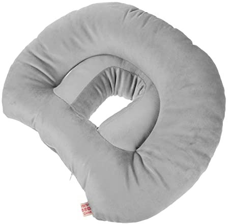 HONMEET Plüsch Nackenkissen Für Büro Und Schule Ergonomisches Gesichtsschlaf Kissen Weiches Multifunktionales Nap Pillow Für Entspanntes Schlafen Am Schreibtisch Graues Kuschelkissen