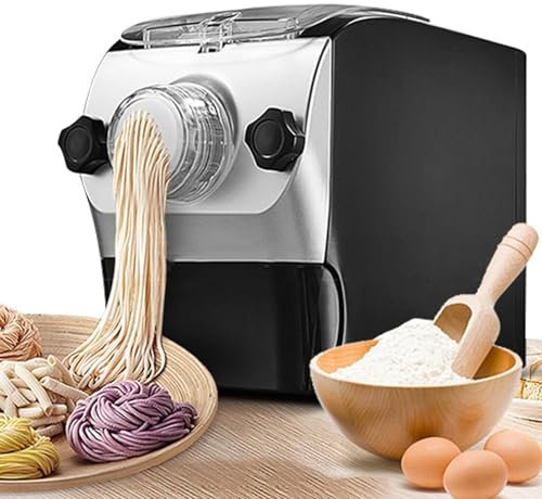 Macchina Automatica Per Produzione Di Pasta Con Stampi A 8 Forme/Design Cassetto Intelligente,Macchina Per Pasta Commerciale, Produzione Tagliatelle Elettriche, Capacità Farina Secca 500 G,Black