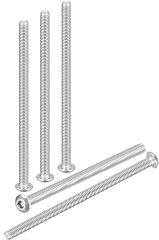 DTGN M3-0.5x55mm Linsenkopfschrauben mit Innensechskant - 60er Pack - Gut für Rennrad, Mountainbike, Auto, Motorrad - 304 Edelstahl weiß lackiert - Sechskant-Antriebsbefestigungen