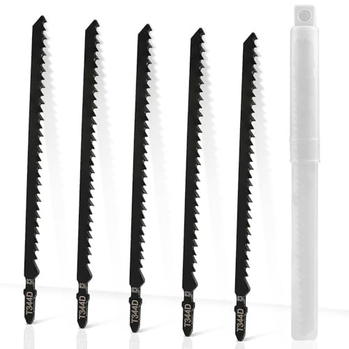 Stichsägeblätter Holz Stichsägeblatt Set T-Schaft Stichsägeblätter Hartstahl Stichsägen Zubehör Universalschaft Für Holz Kunststoff Und Metall (T744D 180mm)