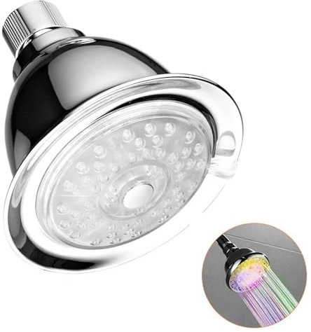 Cabezal de ducha con luz LED, cabezal de ducha LED de alta presión, cabezal de ducha de luz LED colorida, cabezal de ducha de baño para el hogar con luz de detección de temperatura