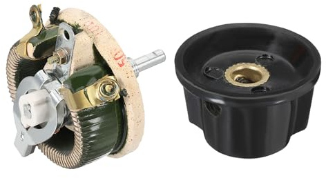 YOKIVE 50W 10 Ohm Rheostat, Ceramic Rheostat Adjustable Resistor High Power Wirewound Potentiometer Variable Resistor with Variable Control Knob Cover