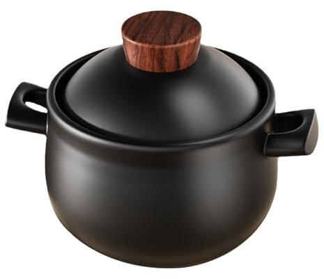 Pentola Casseruola, Pentola Calda In Ceramica Giapponese Donabe, Pentola In Argilla In Terracotta Pentola Donabe Pentola for Stufato Pentola for Zuppa Pentola Da Cucina(2.5L)