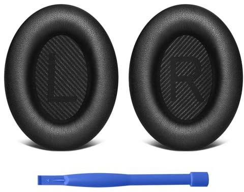 Wanme - Almohadillas para los oídos Bose QuietComfort 35 & Quiet Comfort 35 II - Almohadillas para los oídos de piel Proteína flexible - Espuma de aislamiento acústico para Bose QC 35ii/35/25/15