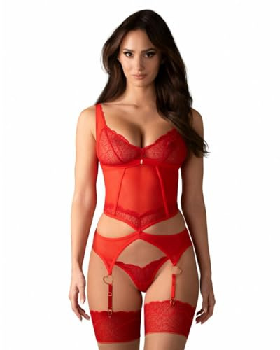 Obsessive Cupide Desir Strapshemd Rot L/XL