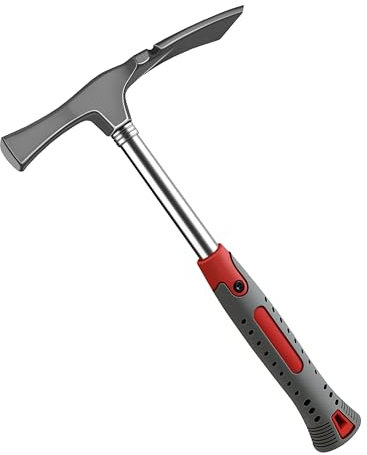 C&T Maurerhammer, Mason's Hammer 600g mit Stahlrohrstiel B-Type | Berliner Form | Hochwertiger Zimmererhammer & Bautenschutzhammer | Robustes Maurerwerkzeug für Profis