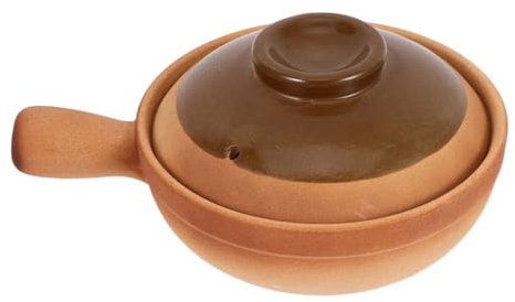 POPETPOP Petite Marmite à Riz Argile Naturelle Avec Couvercle Pour Cuisine Traditionnelle Asiatique Marmite à Soupe Et Ragoût