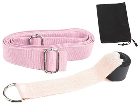 DUANSIYU Yoga Gurt Yoga-Gurt, Stretching-Gurt, Übungs-Stretch-Gürtel Yogagurt(Light Pink)