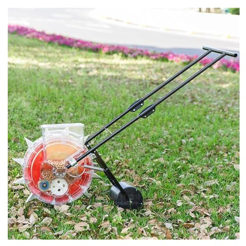 SFQEVHRZ Garden planter， Metal Precision Push Seeder, Manual Seeder, Lawn And Garden Compost Spreader(7mouths)