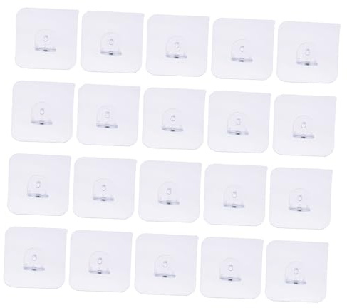 HOMSFOU 50 pezzi Supporti Adesivi per Mensole Armadio Pioli Resistenti per Fissaggio Senza Forare Porta Scaffali e Ripiani Organizzatori e Ufficio