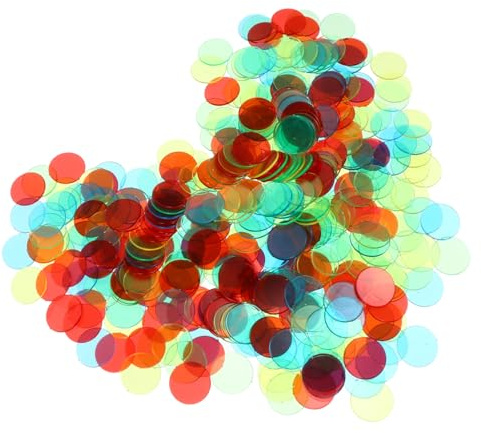 FUNNETOYU Jetons de Bingo Plastique Colorés pour Jeux de Cartes et Comptage Marqueurs Réutilisables pour Activités Ludiques et Éducatives Couleur Aléatoire Couleur Aléatoire