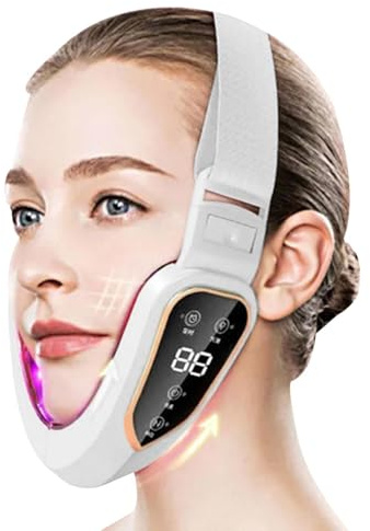 Dispositivo de masaje facial eléctrico Instrumento de belleza universal | Dispositivo de masaje facial con control remoto para adultos Formas faciales alargadas