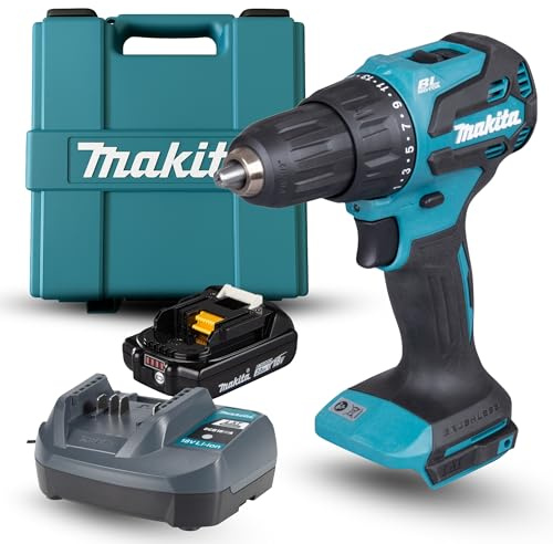Rotomartillo Makita DHP490 1/2 Pulg. 65 Nm 18V Con maletin de transporte cargador y 1 batería de 2.0 Ah