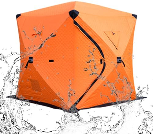 Angelzelt auf, Warmer Unterschlupf, tragbar und wasserdicht | isolierte Hütte für Eisangeln – für Wasseraktivitäten Camping See Fluss Teich Meer Ponton
