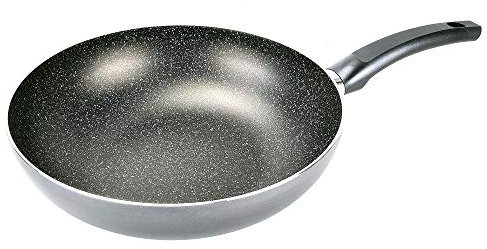 ALLUFLON Tradizione Italia Wok, Alluminio, Nero, 28, 47.5x28.5x9.5 cm