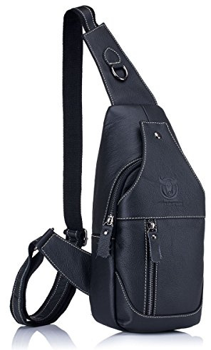 HARPIMER Rindleder Sling Rucksack Schleuder Tasche Herren, Novatech Brusttasche Umhängetasche Schultertasche, Umhängetasche, Brusttasche, Rucksack
