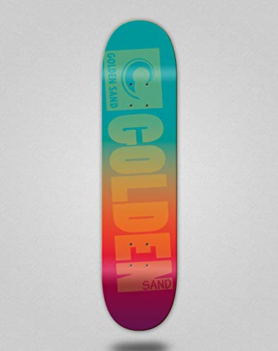lordofbrands Monopatín Skate Skateboard Deck Golden Sand Dregaded Blue to Pink (8.0)