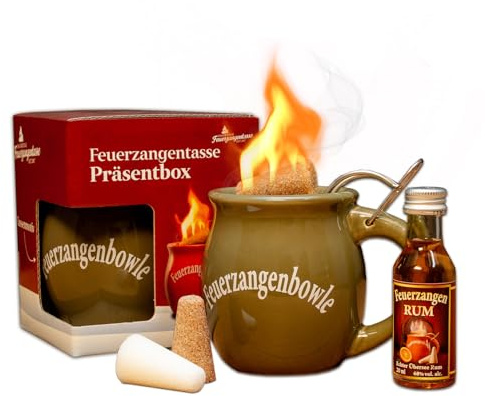 Feuerzangentasse 1er-Set, mit Rum, Oliv - für Feuerzangenbowle