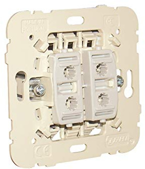 WITTKOWARE Doppel-Wechselschalter-Einsatz, 10 A/250 V, Kunststoff, Schalter, Wechselschalter