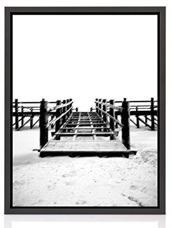 rahmengalerie24 Schattenfugenrahmen 60x80 cm schwarz matt für Leinwand Bilderrahmen Keilrahmen für Leinwände aus Holz MDF