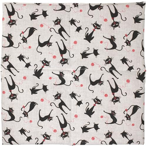 Rapssamenkissen 40x40cm 4-Kammer groß Katze-Mimi - Wärmekissen - Körnerkissen